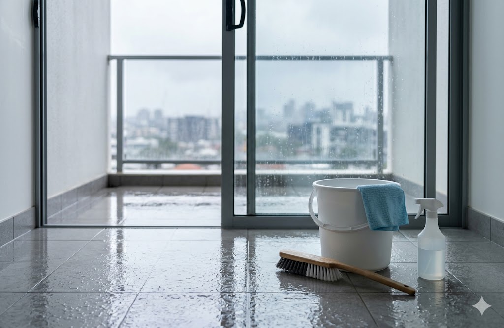 雨の日ベランダ掃除がおすすめな理由！5分の準備で効果的に落ちる簡単な手順