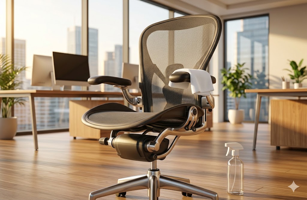 オフィスチェアの皮脂汚れと臭いは落ちる？正しい洗い方と自力で解決できる限界点