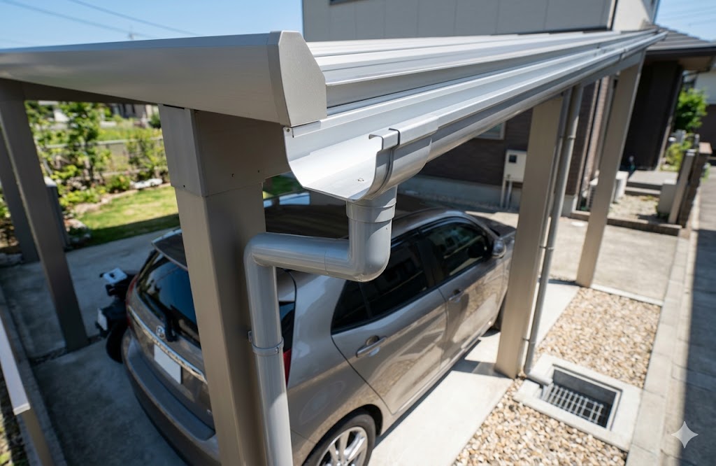 放置はNG！カーポート雨樋詰まりの原因と自力でできる排水改善・部品交換の手順