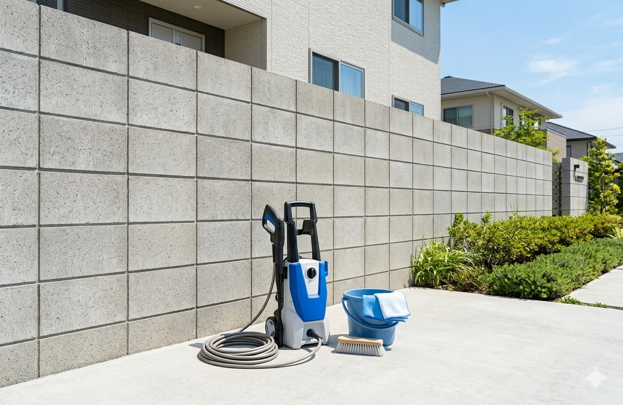 ブロック塀の白い汚れはどう落とす？放置NGの理由と安全な掃除方法・予防策