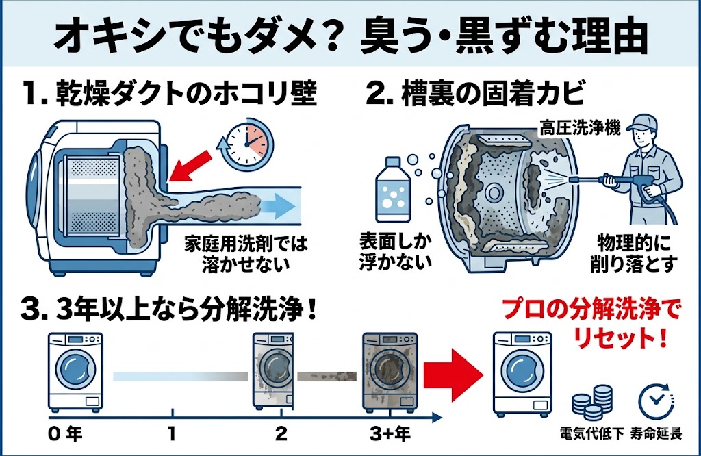 オキシでも臭う・黒ずむ…それは「分解洗浄」のサイン